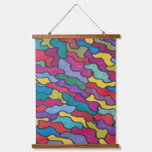 Regenboogschalen Abstract Hangend Wandkleed (Voorkant)