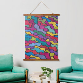 Regenboogschalen Abstract Hangend Wandkleed