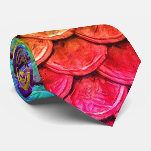 Regenboogschalen Stropdas (Opgerold)