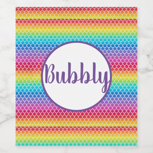 Regenboogschalen Wijn Etiket (Enkel label)