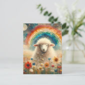 Regenboogschapen Briefkaart (Staand voorkant)