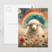 Regenboogschapen Briefkaart (Voorkant / Achterkant)