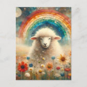 Regenboogschapen Briefkaart (Voorkant)