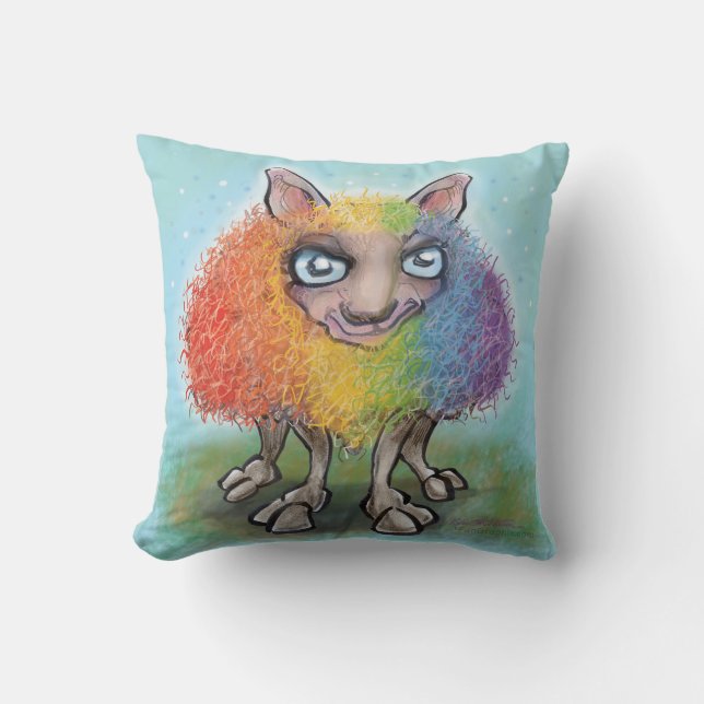 Regenboogschapen Kussen (Voorkant)