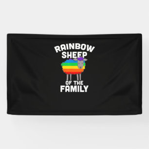 Regenboogschapen van de familie Gay Pride LGBTQ Eq Spandoek