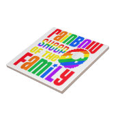 Regenboogschapen van de familie LGBT Pride Tegeltje (Zijkant)