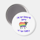 Regenboogschapen van de familie magneet (Voorkant / Achterkant)