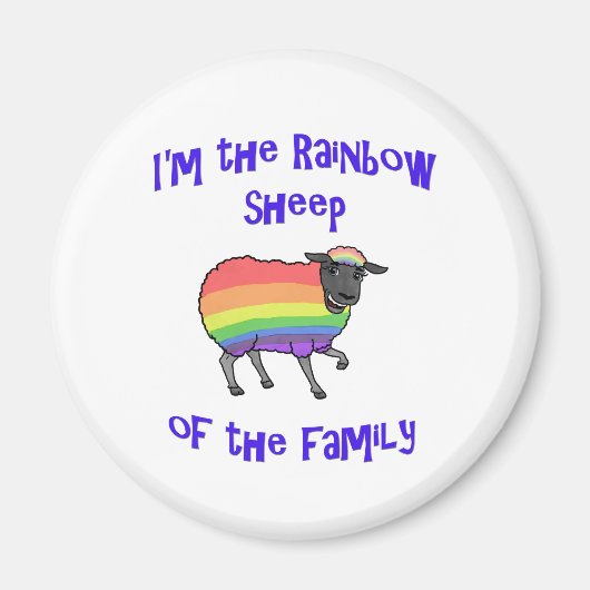 Regenboogschapen van de familie magneet (Voorkant)