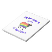 Regenboogschapen van de familie notitieblok (Linkerzijde)