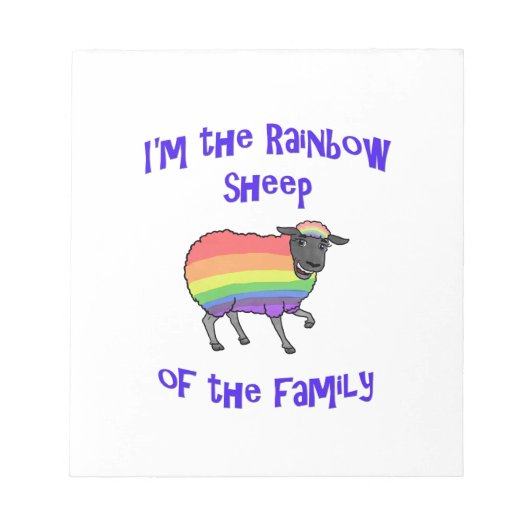 Regenboogschapen van de familie notitieblok (Voorkant)
