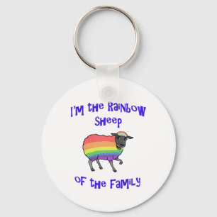 Regenboogschapen van de familie sleutelhanger