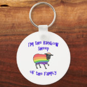 Regenboogschapen van de familie sleutelhanger (Voorkant)