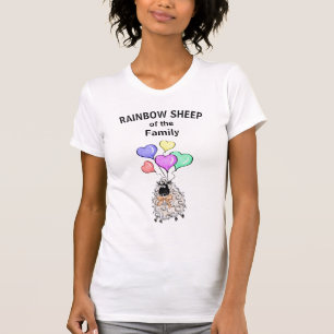 Regenboogschapen van de familie T-Shirt