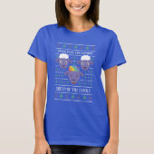 Regenboogschapen van de familie Ugly Kerstmis T-shirt (Voorkant)