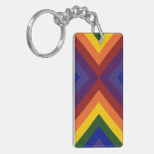 Regenboogscharen Acrylische Sleutelhanger (Voorkant Links)