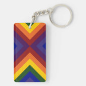 Regenboogscharen Acrylische Sleutelhanger (achterkant)