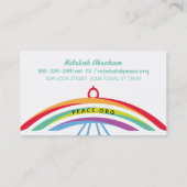 Regenboogscharnierende duif (scherpe / volledige k visitekaartje (Achterkant)