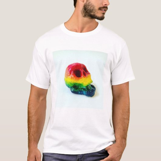 Regenboogschedel T-shirt (Voorkant)