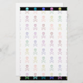 Regenboogschedels Briefpapier (Voorkant / Achterkant)