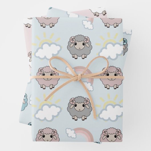 Regenboogschep Inpakpapier Vel (In situ)