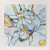 Regenboogscherven, glas in lood eenheid legpuzzel (Horizontaal)