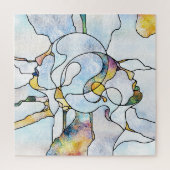 Regenboogscherven, glas in lood eenheid legpuzzel (Verticaal)