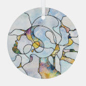 Regenboogscherven, glas in lood eenheid ornament (Achterkant)