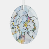 Regenboogscherven, glas in lood eenheid ornament (Voorkant links)