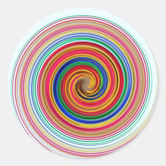 Regenboogscheuren Ronde Sticker (Voorkant)