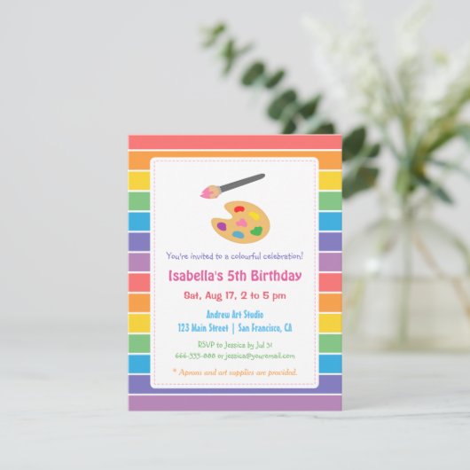 Regenboogschilderkunst Kaart (Staand voorkant)