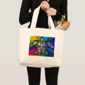 Regenboogschildpad Grote Tote Bag (Voorkant (product))