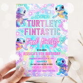 Regenboogschildpad onder het Zee Zwembad Verjaarda Kaart