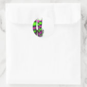 Regenboogschoenen Ronde Sticker (Tas)