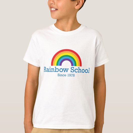 Regenboogschool sinds 1978 t-shirt (Voorkant)