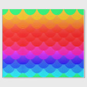 regenboogschubben ombre cadeaupapier (Vlak)