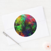 Regenboogschuim Ronde Sticker (Envelop)