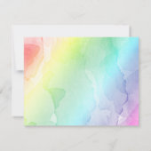 Regenboogscript Dank u voor een platte notitiekaar Kaart (Achterkant)