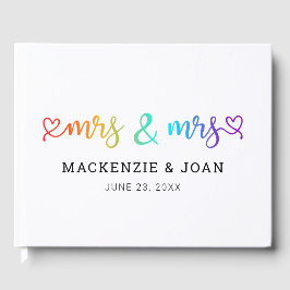 Regenboogscript Mrs. & Mrs. Lesbian Wedding Gastenboek