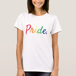 Regenboogscript voor trots t-shirt