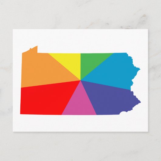 regenboogserie pennsylvania briefkaart (Voorkant)