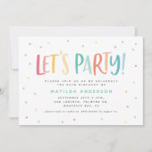 Regenboogsimpele kleurrijke moderne typografie kaart (Voorkant)