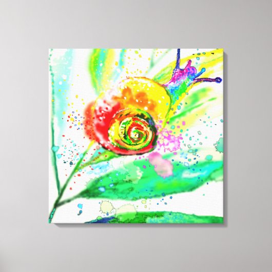 Regenboogslak Canvasprint Canvas Afdruk (Voorkant)