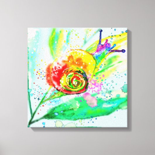 Regenboogslak Canvasprint - Schilderij Canvas Afdruk (Voorkant)