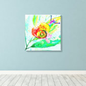 Regenboogslak Canvasprint - Schilderij Canvas Afdruk (Insitu (Houten vloer))
