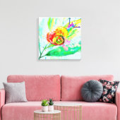 Regenboogslak Canvasprint - Schilderij Canvas Afdruk (Insitu (Woonkamer))