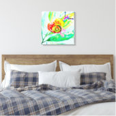 Regenboogslak Canvasprint - Schilderij Canvas Afdruk (Insitu (Slaapkamer))