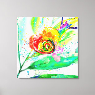 Regenboogslak Canvasprint - Schilderij Canvas Afdruk