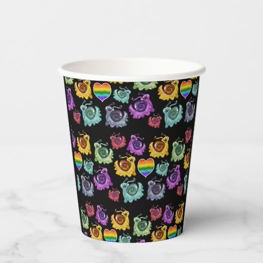 Regenboogslakken Papieren Bekers (Achterkant)