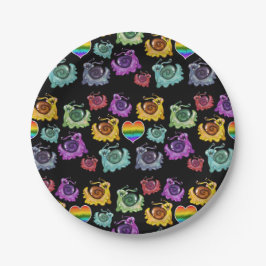 Regenboogslakken Papieren Bordje