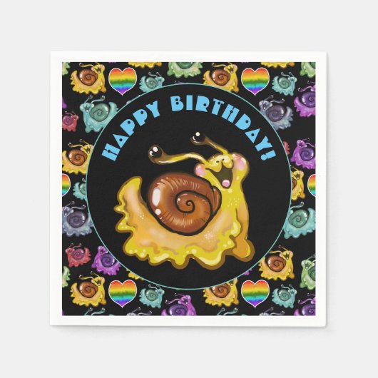 Regenboogslakken Servet (Voorkant)